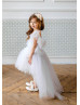 White High Low Flower Girl Dress Party Gown